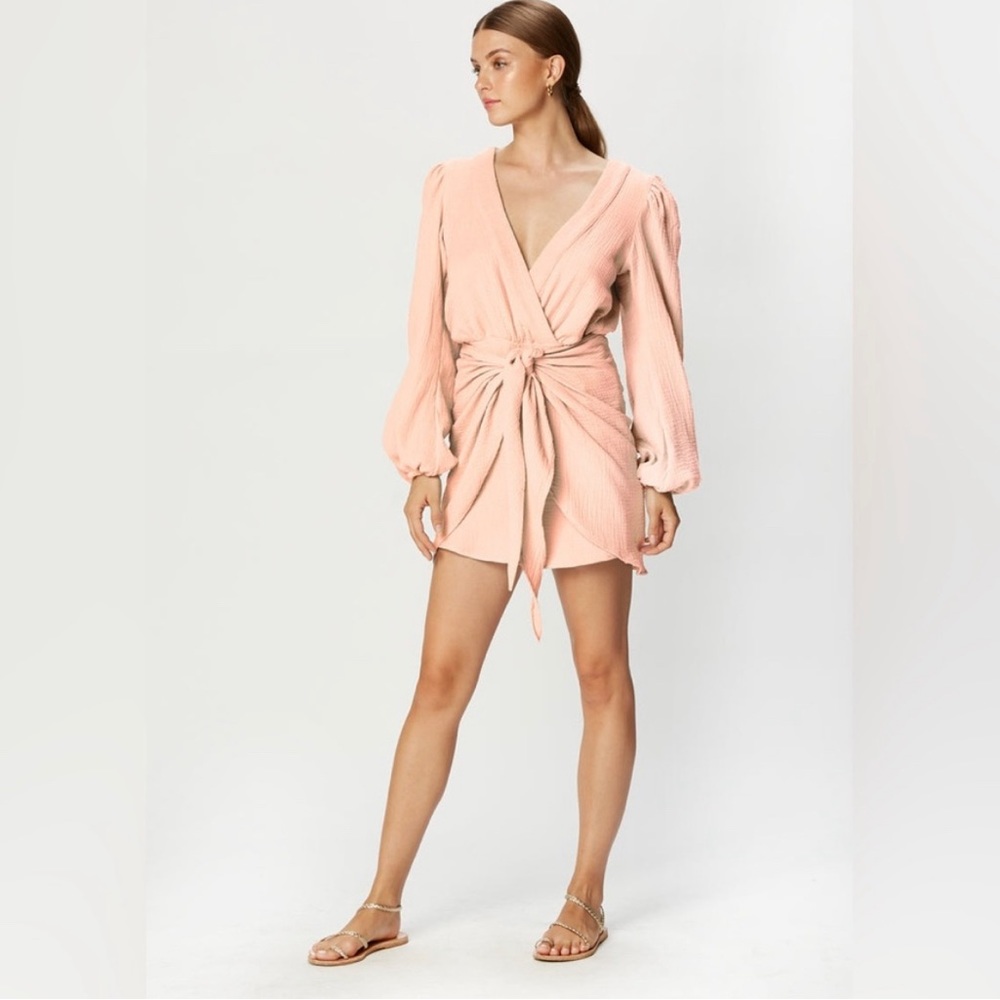 Flynn Skye JILLIAN MINI Dress (BLUSH
GAUZE), XS NWT